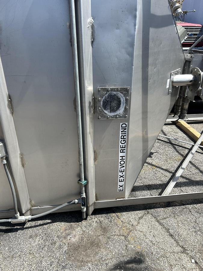 Used 1850 Gallon Stainless Steel Square Storage Tank