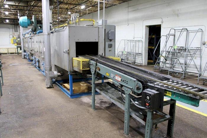 Used 4-Stage Continental Equipment Corp Gas Heat Stainless Steel Conveyor Washer w/ 18" X 15" H Opening