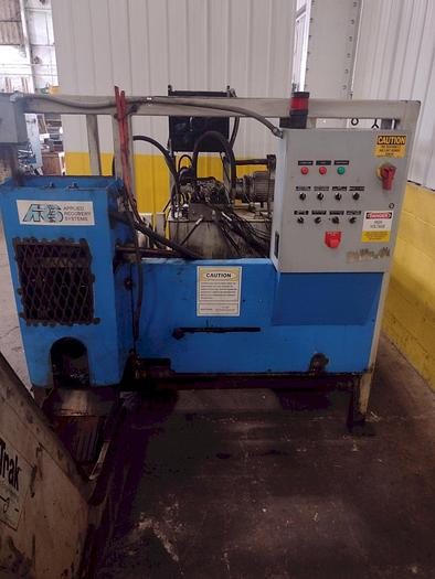 Used 196 TON X 3.5 ARS MODEL #RST 1000 HORIZONTAL HYDRAULIC BRIQUETTER / PUCKING PRESS SYSTEM
