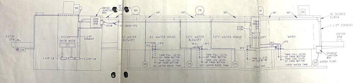 Used 3 STAGE X 36" X 18" WALSH MODEL #AOE286 STEEL MESH-BELT PASS-THROUGH STAINLESS WASHER
