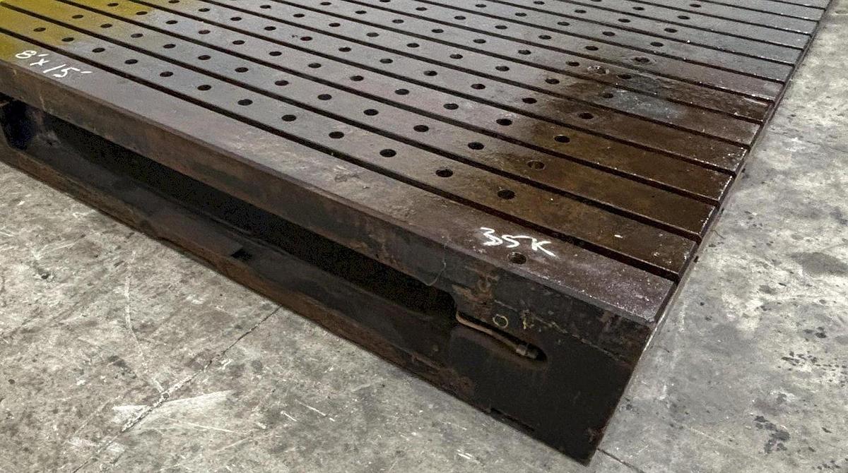 Used 15' x 8' T-Slotted Bolster Plate