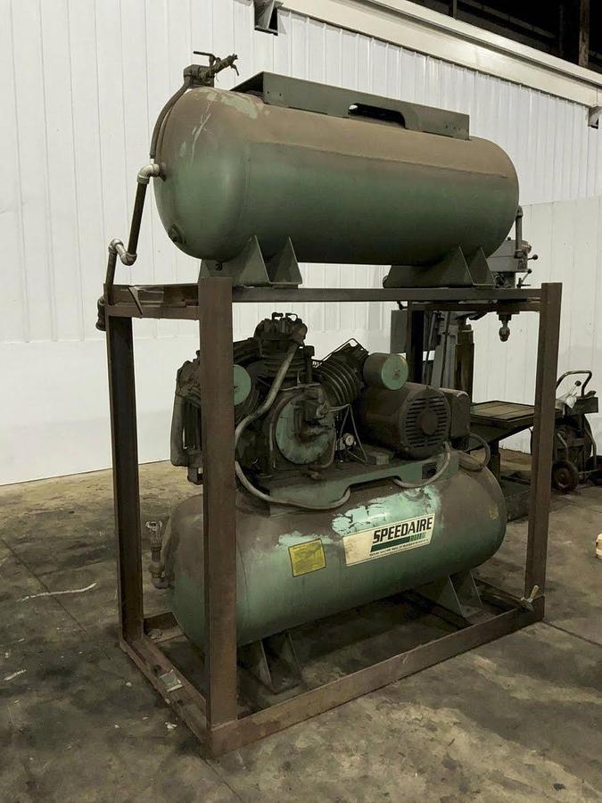 Used 15 HP Speedaire Duplex Air Compressor