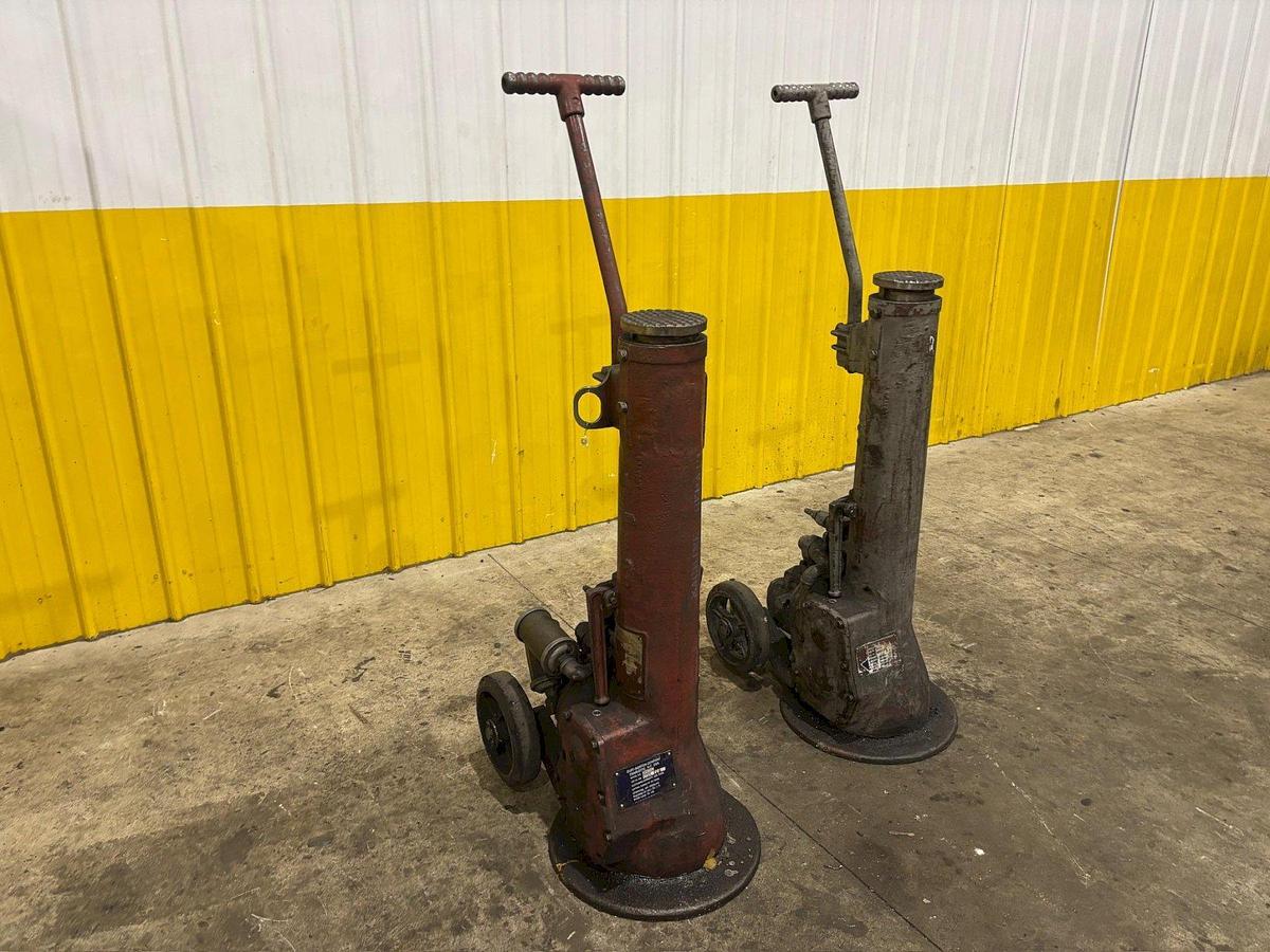 Used (2) 100 TON DUFF NORTON MODEL #144-CMJ AIR MOTOR JACKS, 30" LIFT