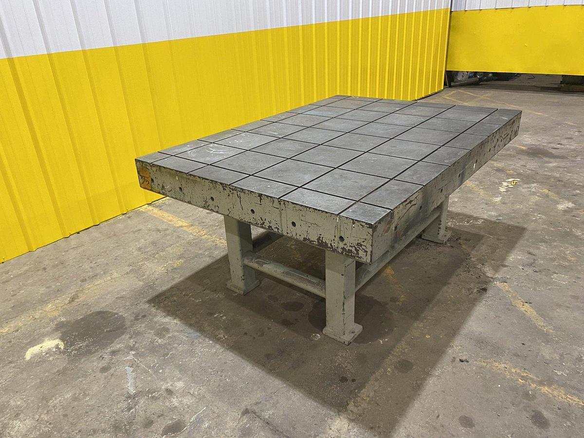 Used 50" X 70" X 31" PORTAGE PRECISION STEEL LAYOUT WELDING TABLE