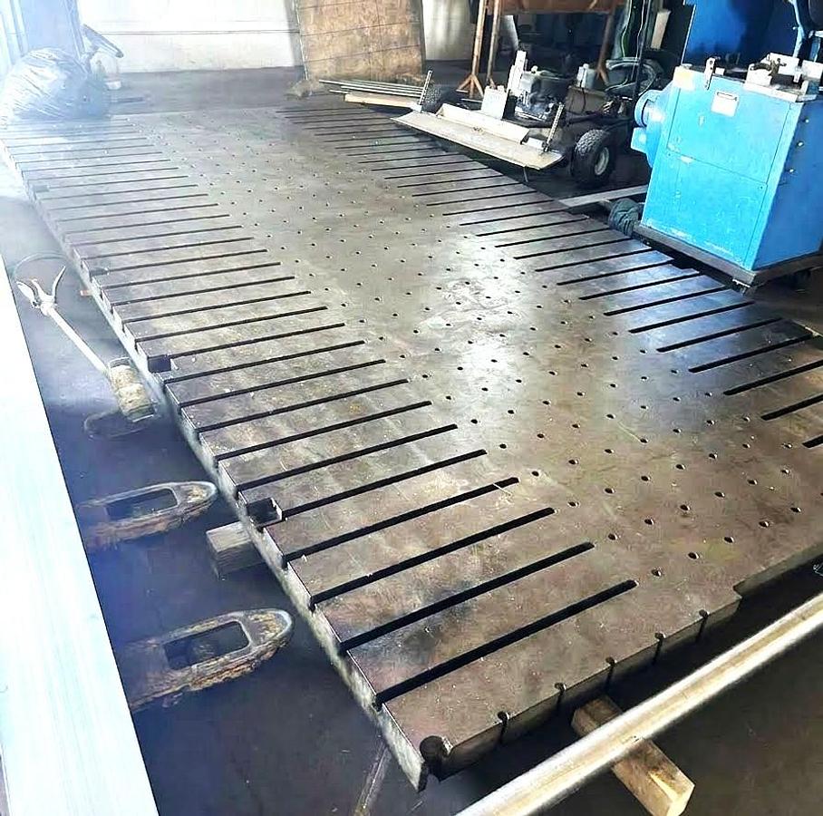 Used 240" x 120" T-Slotted Bolster Plate