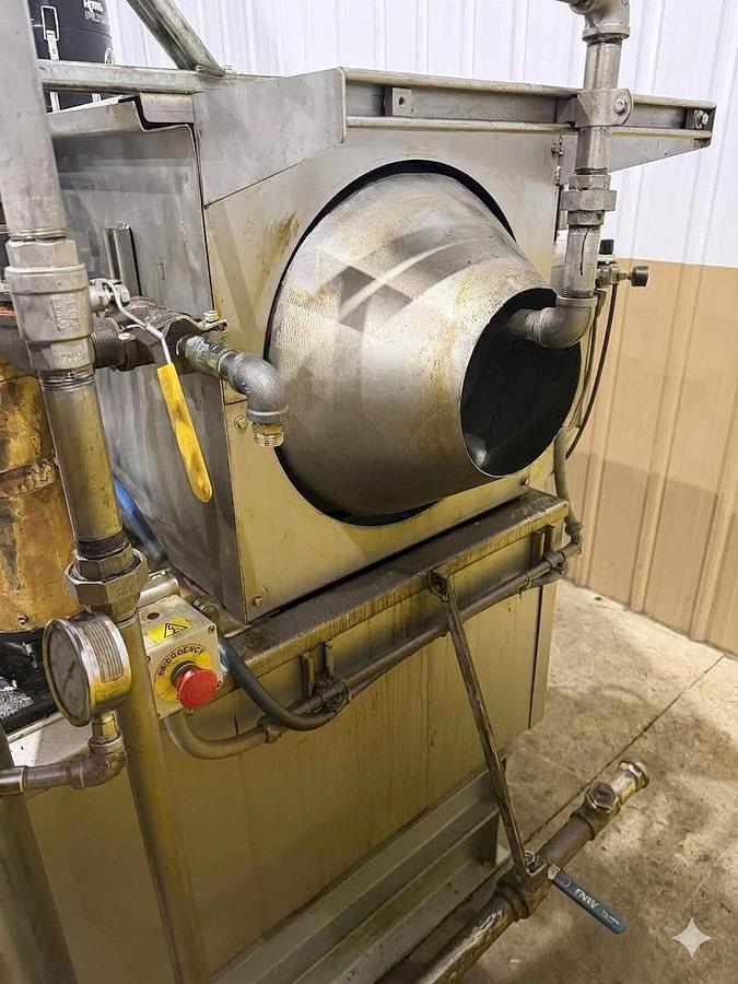 Used JENFAB STAINLESS MODEL # LJ 19" ROTARY DRUM WASH / RINSE/ DRY PARTS WASHER SYSTEM