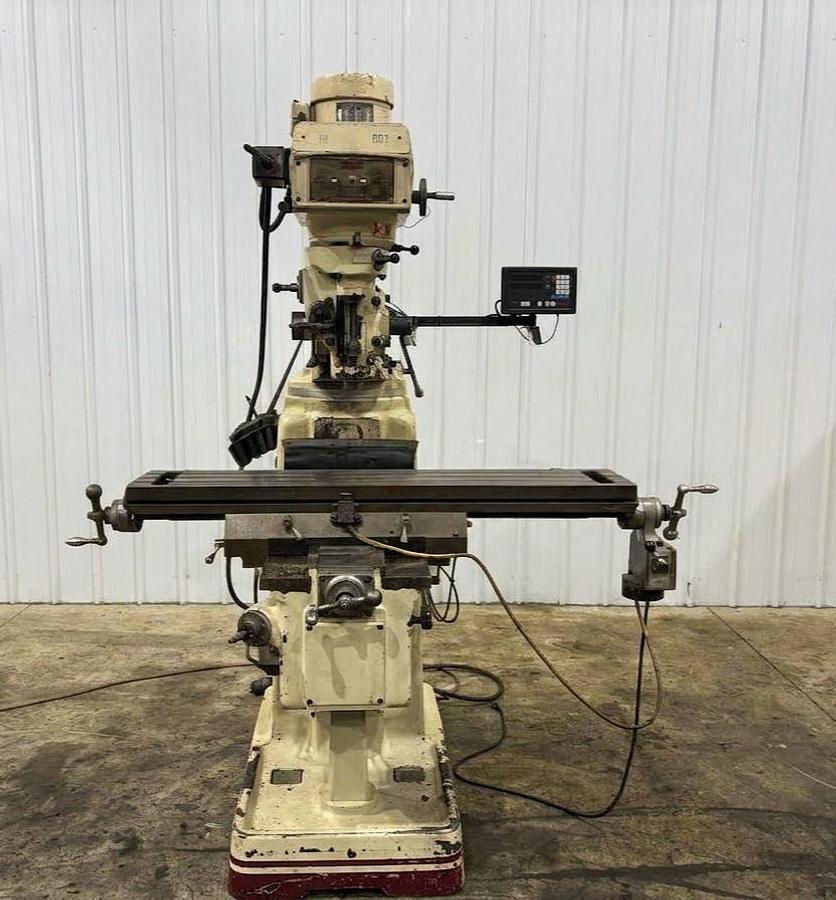 Used 3 HP ACER MODEL #3VKH RAM TYPE VERTICAL MILL W/ DIGITAL READ OUT