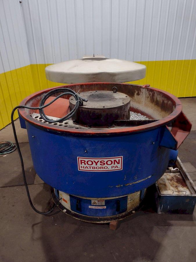 Used 16 CUBIC FOOT ROYSON MODEL #20CTVIS VIBRATORY FINISHING BOWL DEBURRING