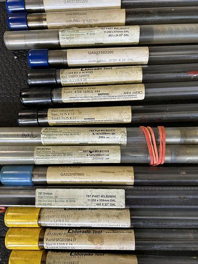 Used Large Lot of Various New Gun Drills Eldorado Tool Drill Masters, 120+ Gun Drills