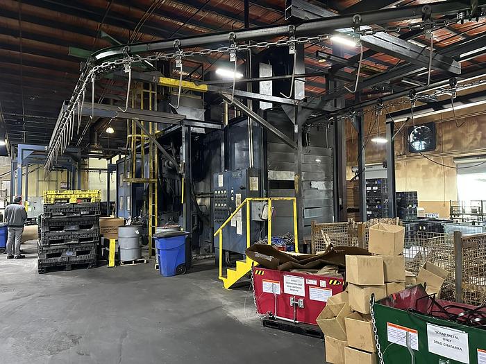 Used Blastec 8-wheel descaling machine Pass Thru Type Shot Blaster