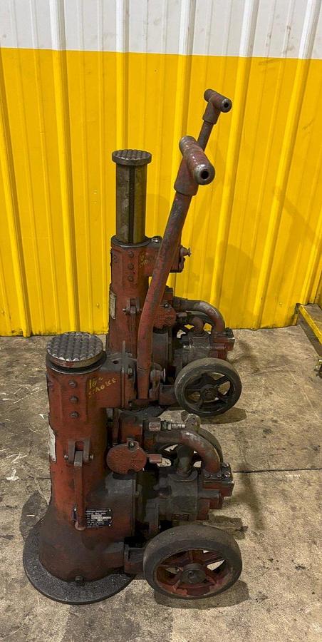 Used (2) 50-Ton Duff Norton Model #: 528-AMJ Air Motor Jacks, 17" Lift