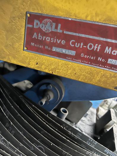 Used Doall Company 16" Abrasive Cut-Off Machine, Model: 16 MIT
