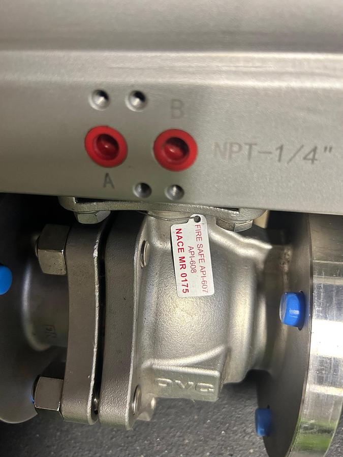 Used Ohio Valve Company OV125SR6H Pneumatic Actuator \& 150 PSI Valve Assembly (New)