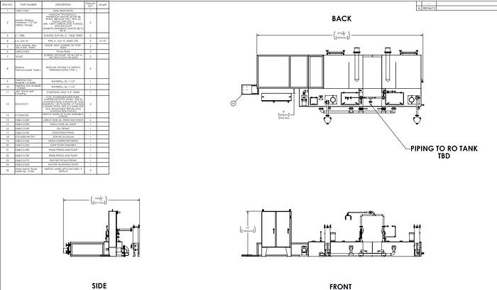 Used 2015 RANSOHOFF 30″ W x 27.5" Length STAINLESS STEEL 3 STAGE BELT PARTS WASHER SureClean SC-30"