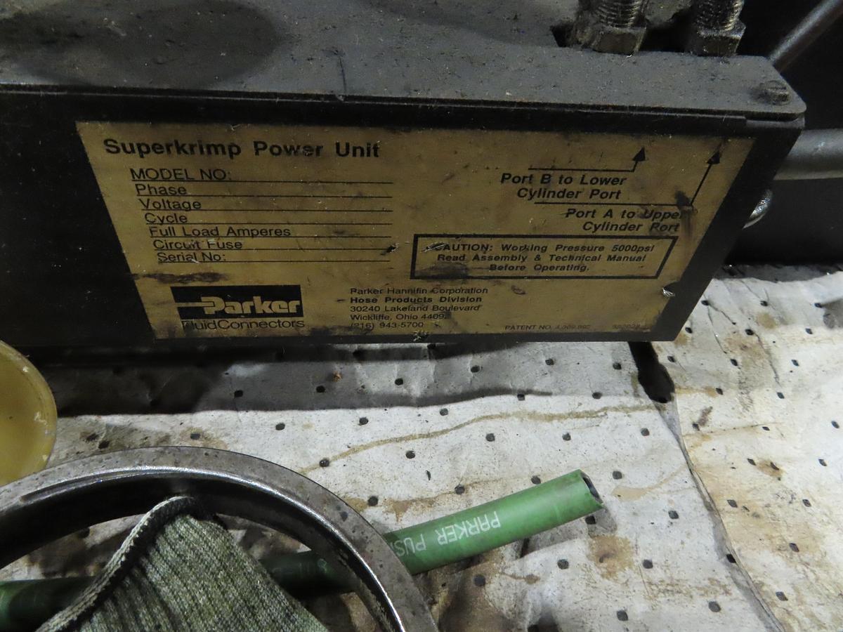 Used Parker 88C-081 Hydraulic Hose Crimper,