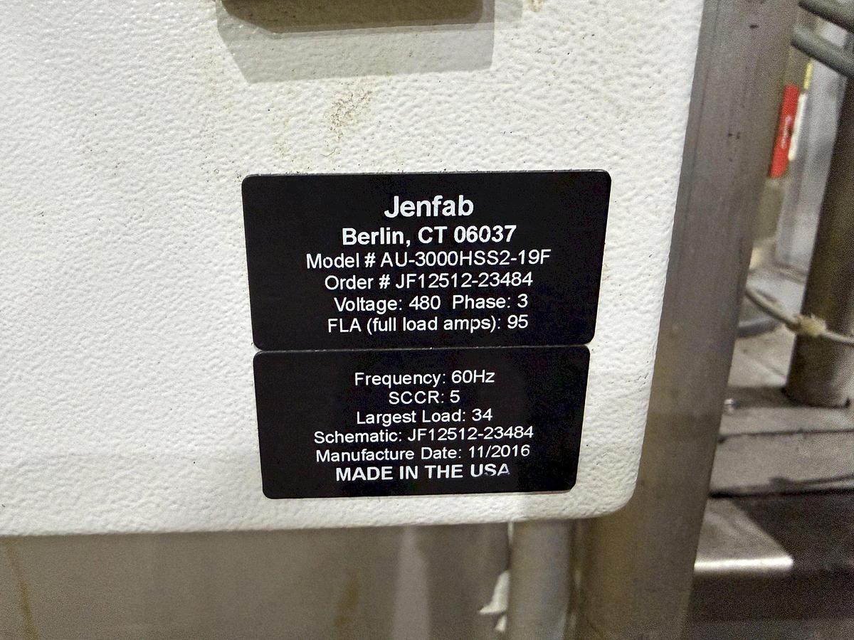 Used 2018 JENFAB STAINLESS MODEL #LJ 19" ROTARY DRUM WASH / RINSE / DRAY PARTS WASHER SYSTEM 