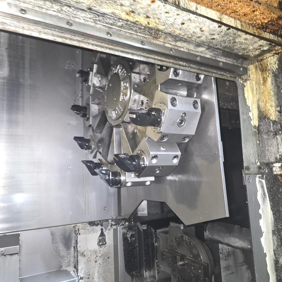 Used Fuji Model ANW-4100 Twin Spindle Twin Turret Ganty Load CNC Lathe