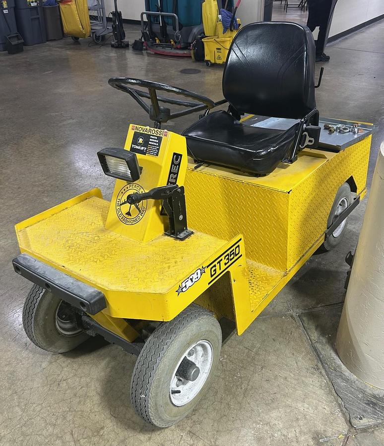 Used Motrec Electric 24V Utility Maintenance Flatbed Cart,  Model: E250, Battery Voltage 24V  HP: 3 Includes Charger