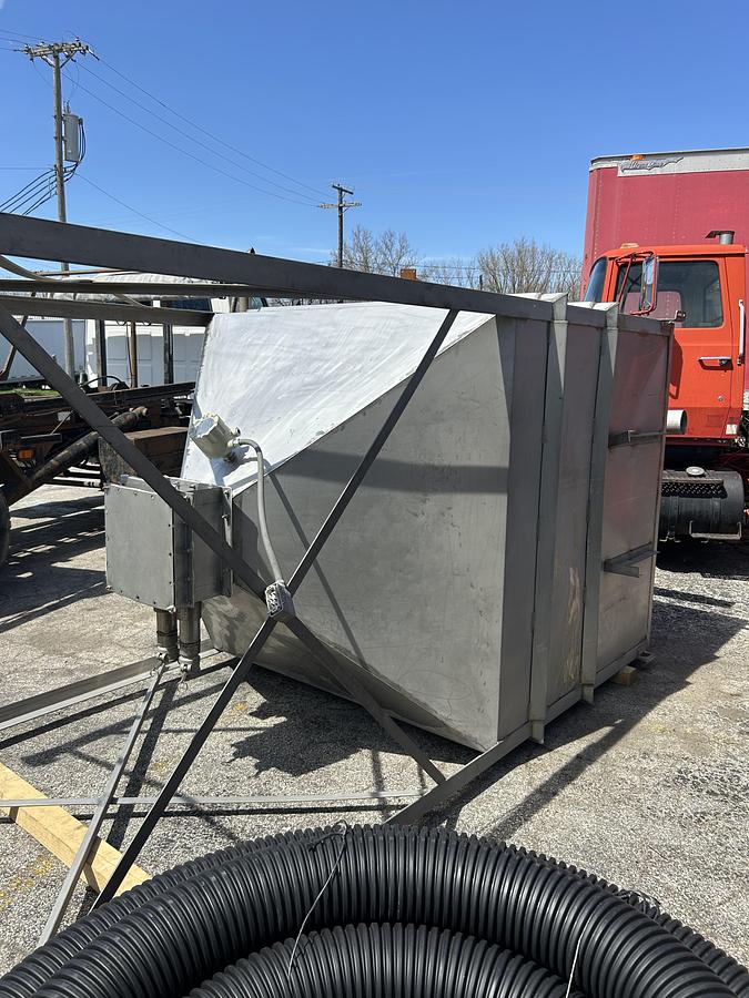Used 1850 Gallon Stainless Steel Square Storage Tank