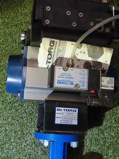 Used Bi-Torq PN85SR, 3" Butterfly Valve W/ Pneumatic Actuator & Bray Commercial VRC-VE900G-T1 Electro-Pneumatic Positioner