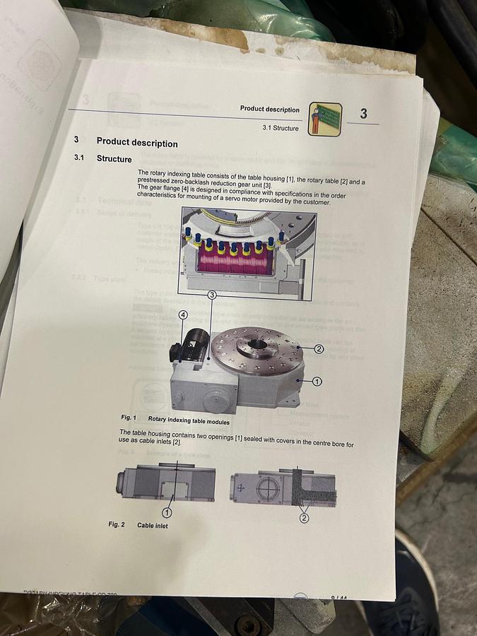 Used Weiss Rotary Indexing Table: Model: CR700CAA