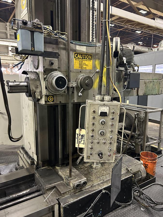 Used Giddings & Lewis CNC Horizontal Table Type Boring Mill, T-Slotted Table 84" x 48" with Heidehain Control