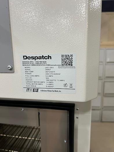 Used Despatch High Performance Oven, Model: LAC1-38-9 