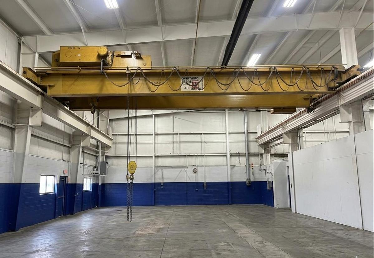 Used 40-Ton/15-Ton x 42' Top-Running Double Girder Overhead Bridge Crane with Dual Hoists