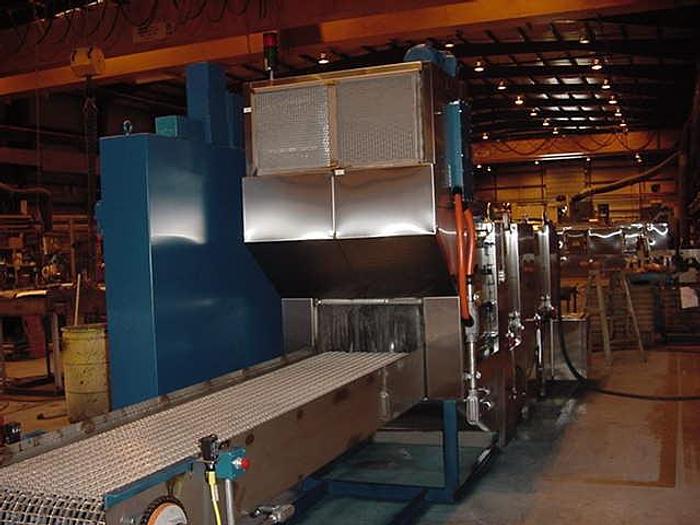 Used 3-Stage Ransohoff Stainless Steel Washer, 24" wide Conveyor