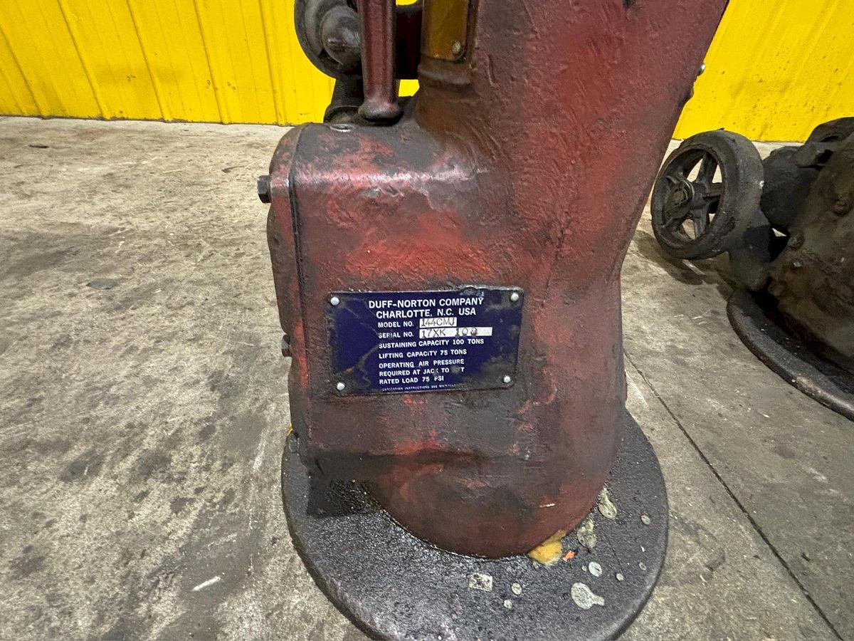 Used (2) 100 TON DUFF NORTON MODEL #144-CMJ AIR MOTOR JACKS, 30" LIFT