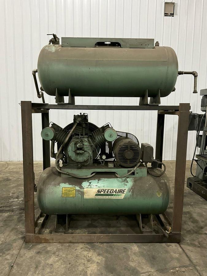 Used 15 HP Speedaire Duplex Air Compressor