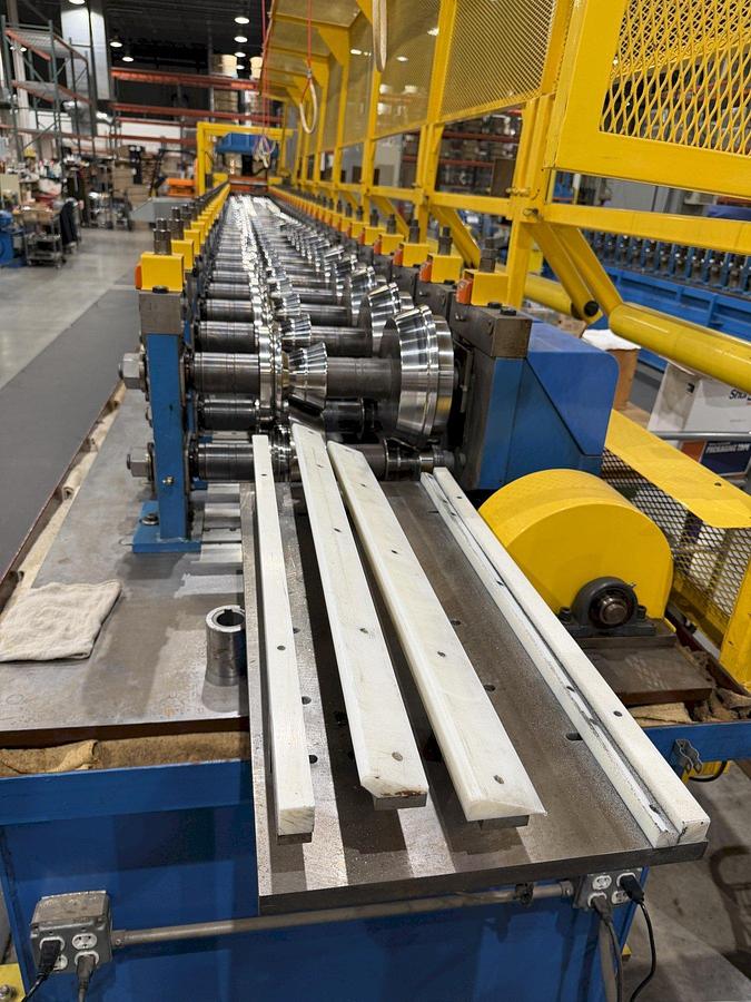 Used 30 STAND X 1.5" RLM (NEW 2003) ROLLFORMER LINE TOOLED FOR GUTTER , 20" ROLL SPACE:
