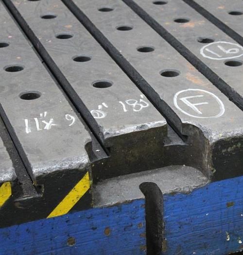 Used 180" x 90" x 11" T-Slotted Bloster Plate