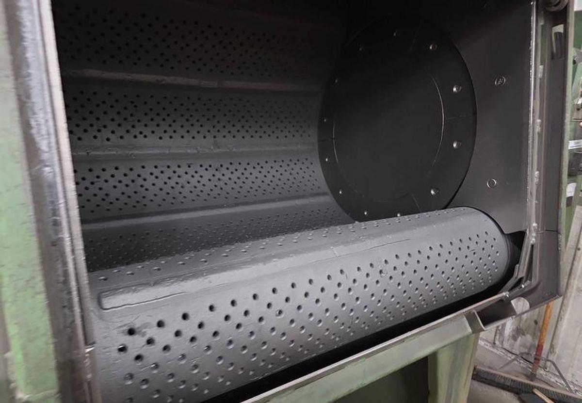 Used 6 CU FT GOFF MODEL #6BB RUBBER BELT TUMBLE TYPE BLAST MACHINE