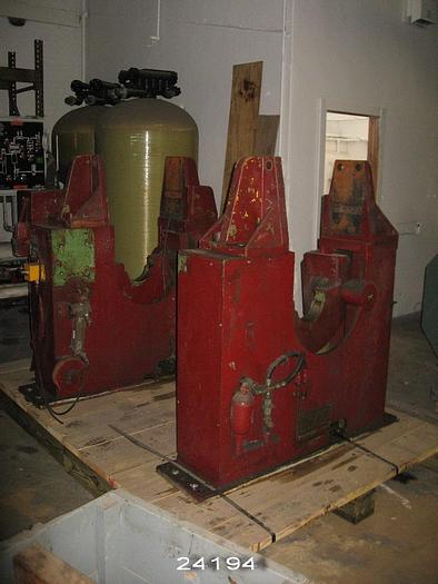 Used Manchester  Two-Roll Calender, 22" X 98" Top Roll, 15" X 98" Kusters Controlled Crown Bottom Roll.  Top Roll Is Covered.  Includes Two Spare Top Rolls. #24194