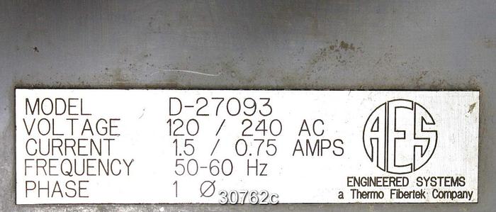 Used AES-Thermo Canada D-27093 Control Unit for Electronic Oscillating Shower #30762