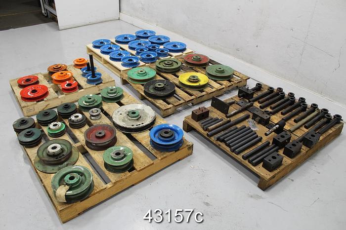 Used Lot Of William Kenyon Rope Sheaves With Mounting Brackets #43157