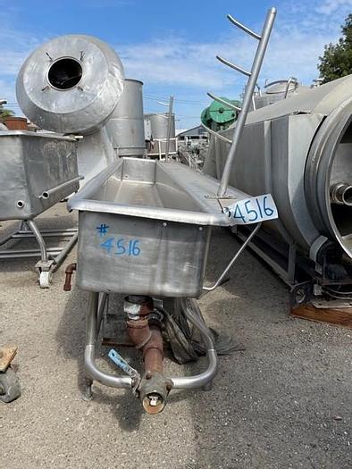 Used Sani-Matic 138" Long x 15" Wide COP Tank / Trough