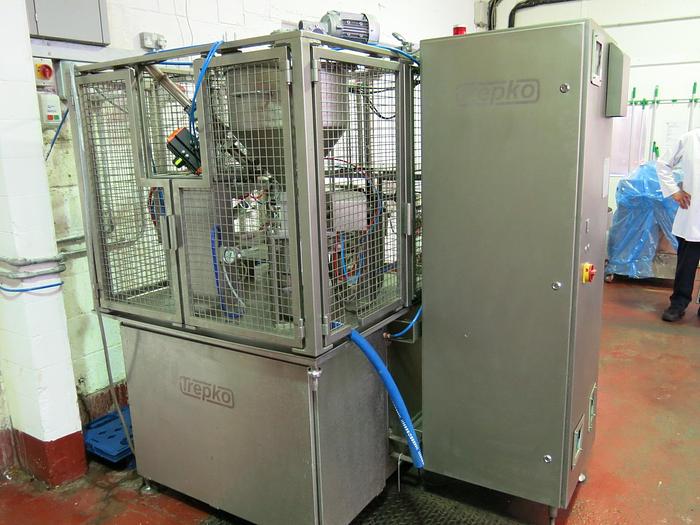 TREPKO 211KS ROTARY CUP/POT FILLING & CLOSING MACHINE
