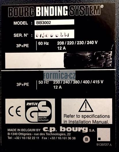 Použitý C.P. Bourg BB 3002