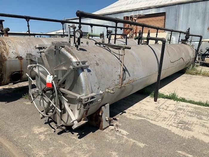 Used Reid Double Door Horizontal Retort 54" Dia. x 28' Long
