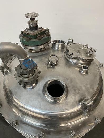 Used Paul Mueller 430 Liter 45 PSI Stainless Steel 75 PSI Jacketed Reactor w/ Mixer