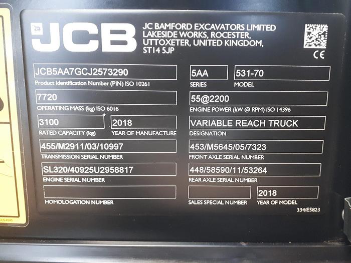 Used JCB 531-70 – 7m Reach