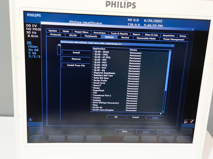 Gebraucht Philips CX30 tragbare Ultraschallgerät inkl. Kardio Sonde, EKG Kabel