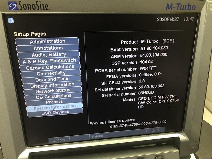 Gebraucht SonoSite M-turbo tragbare Ultraschallsystem auf Trolley mit 3xSonden
