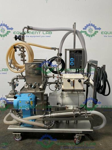 Used Tangential Flow Filtration SS Skid w/ Waukesha 130-U2C Pump & Pall Centrasette