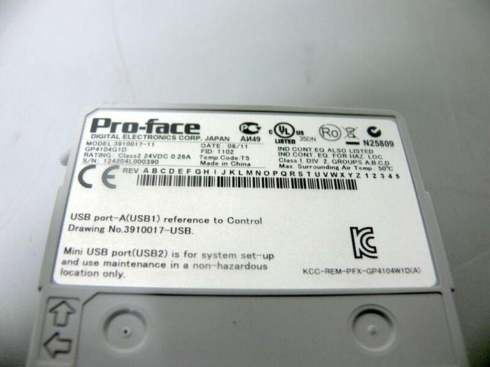 Used Pro-Face Digital Electronics Operator Panel 3910017-11 GP4104G1D