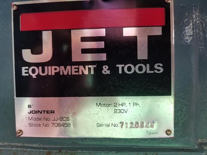 Used Jet JJ-8CS 8" Jointer