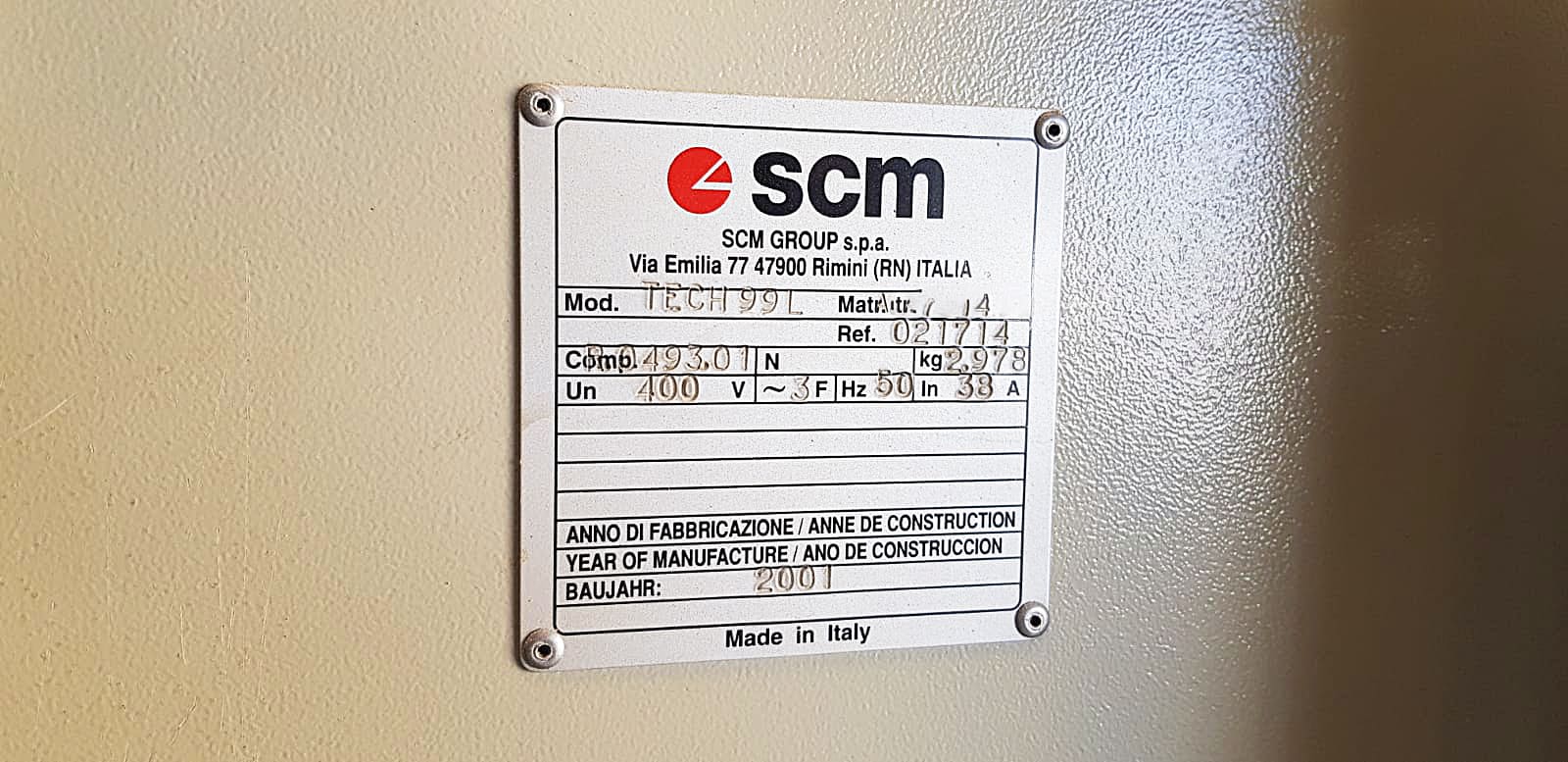 Used SCM TECH 99 L - 2001