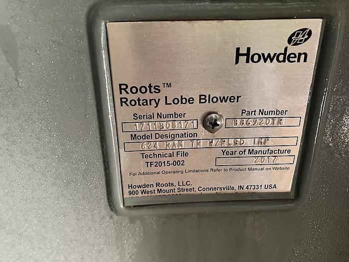 Used PdBLOWER PRESSURE PACKAGE WITH ROOTS 624 RAM TR POSITIVE DISPLACEMENT BLOWER
